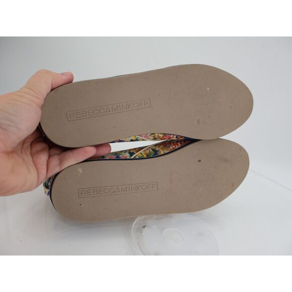 Rebecca Minkoff Loafers Women's Size 7 Sable Canvas Floral Print Slip On Shoes - Picture 8 of 11